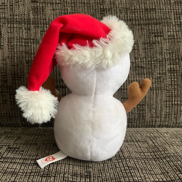 NEW WITH TAGS! Ty Beanie Boo Scoop Snowman 6" Plush Doll Winter Christmas - Picture 3 of 4